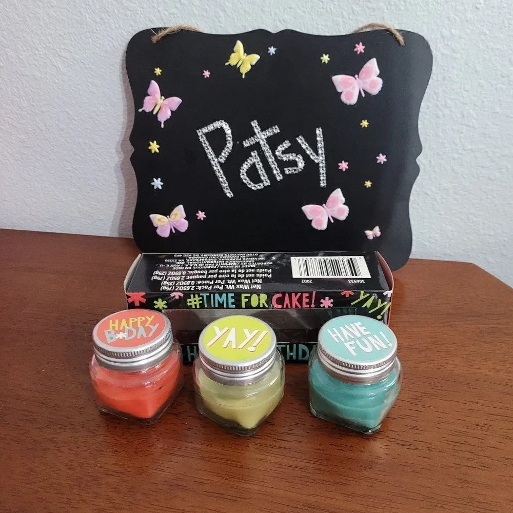 HAPPY BIRTHDAY Filled Glass Candles/Bougies